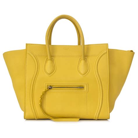 celine luggage yellow|celine luggage tote price.